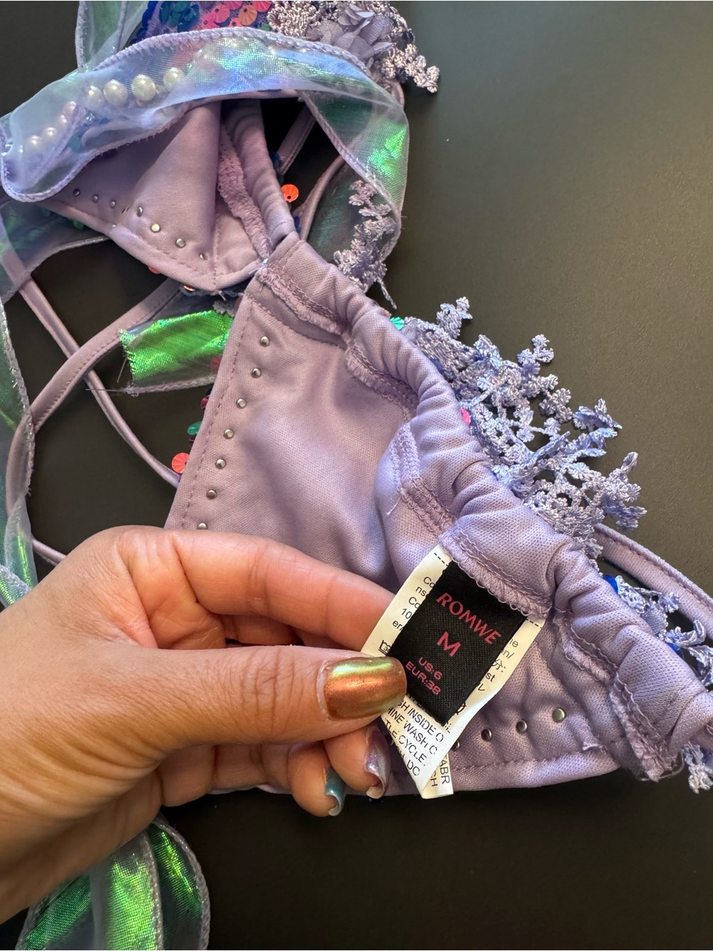 Lilac Ruffle Corset Rave Set - Picture 4 of 16